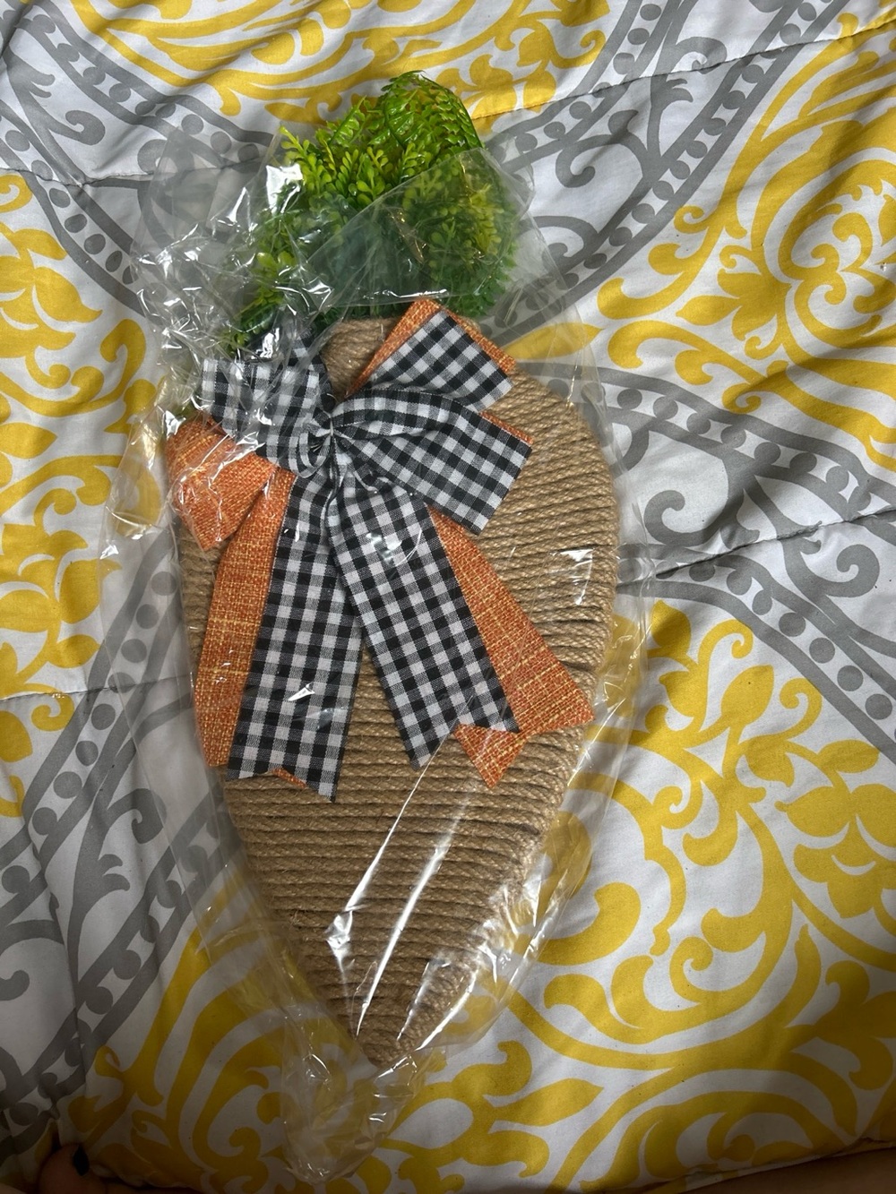 Burlap Carrot Door Hanger — Easter Decor, New